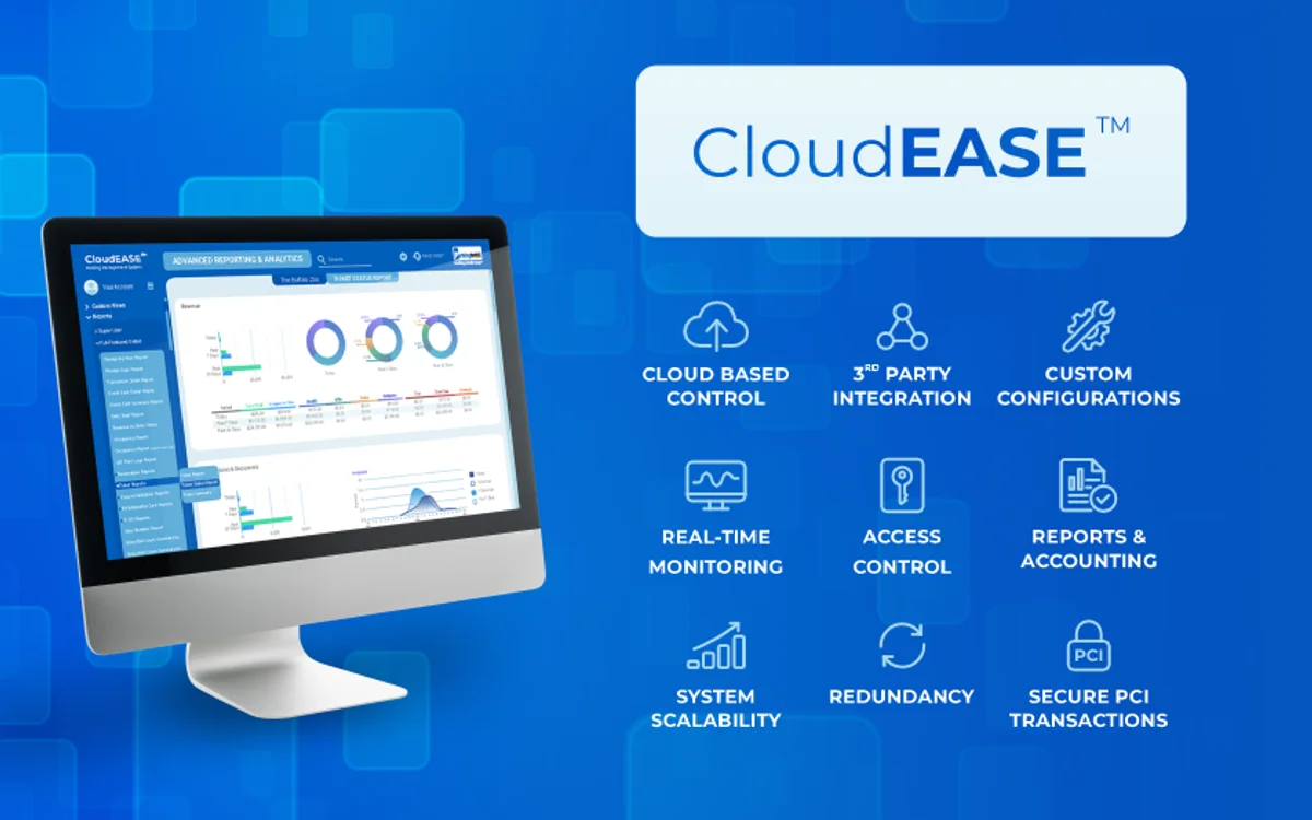 CloudEASE parking management software — cloud based control, real-time monitoring, access control